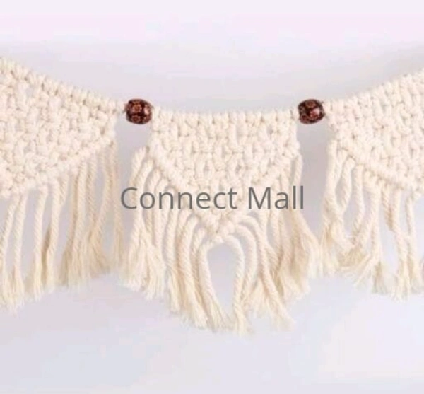 Macrame Handmade  Handicraft OffWhite Wall Hanging/ Wall   Decor 5.7 inch long Toran for living and Room  -  Free Size,  Handicraft,  Totan,  Pack of1
